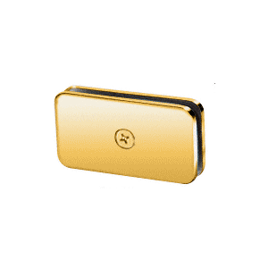 Polished Brass 180 Degree Traditional Style Glass-to-Glass Clamp