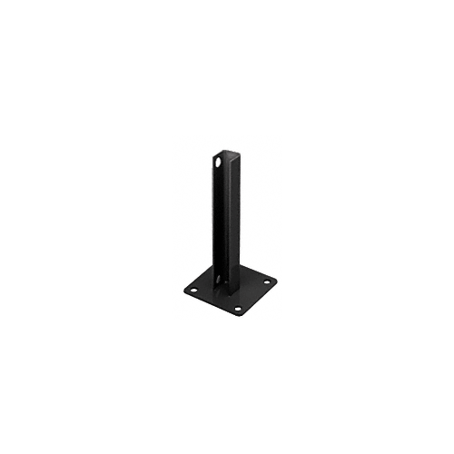 CRL PSB1ABL Matte Black AWS Steel Stanchion for 180 Degree Round or Rectangular Center or End Posts