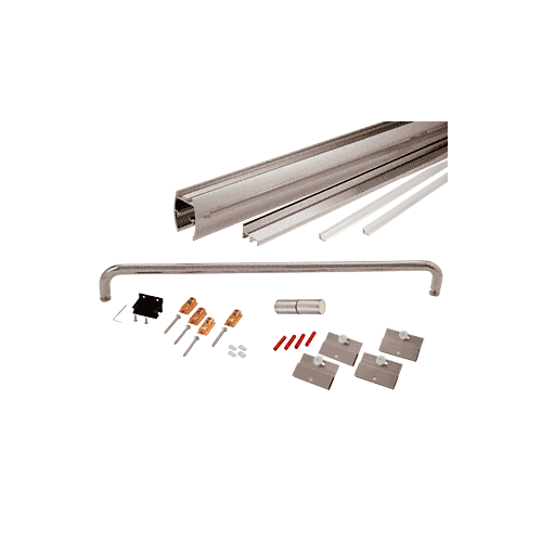 Brushed Nickel 60" x 60" Cottage CK Series Sliding Shower Door Kit with Clear Jambs for 1/4" Glass