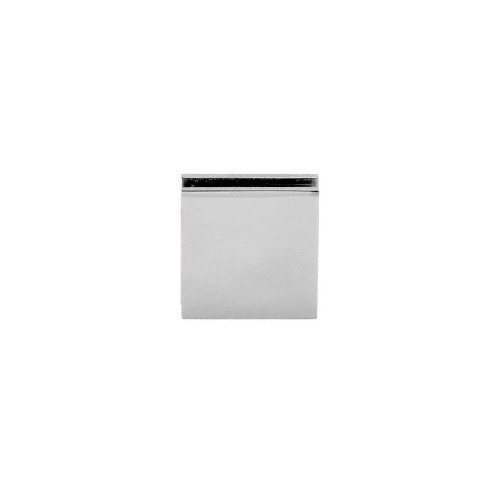 Satin Nickel Square Style Notch-in-Glass Fixed Panel U-Clamp