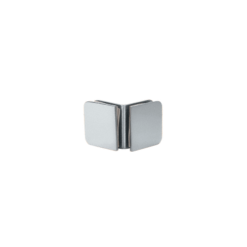 Satin Chrome 90 Degree Junior Traditional Style Glass Clamp for 1/4" Glass