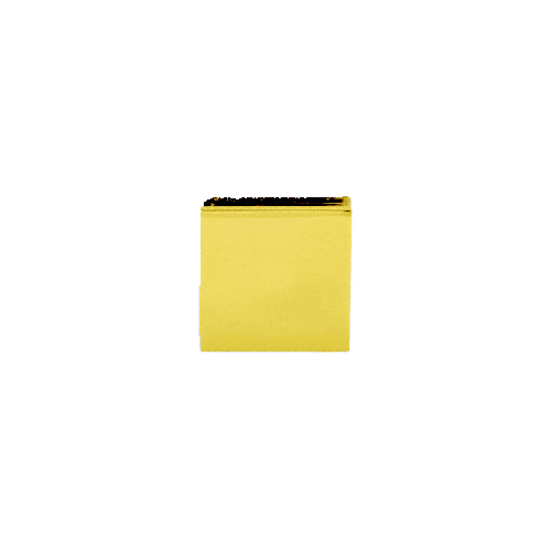 Gold Plated Square Style Notch-in-Glass Fixed Panel U-Clamp