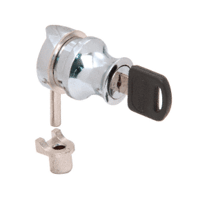 Chrome Cylinder Lock for 1/4" Glass Door