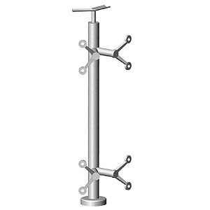 CRL P636ABS Brushed Stainless 36" P6 Series Spider 135 Degree Angle Post Railing Kit