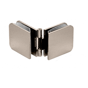 Brushed Nickel Adjustable Glass-to-Glass Clamp