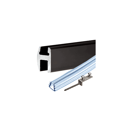 Black Deluxe Shower Door Header Kit - 95"