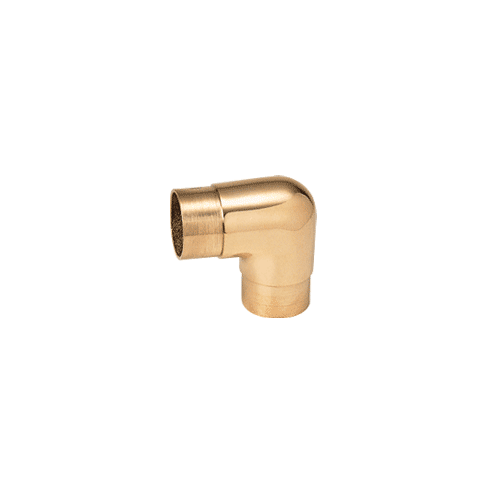 Polished Brass Sharp Radius 90 Degree Corner for 2" Tubing