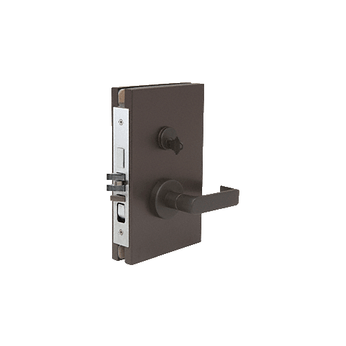 Dark Bronze 6" x 10" RH Center Lock With Deadlatch in Entrance Lock Function