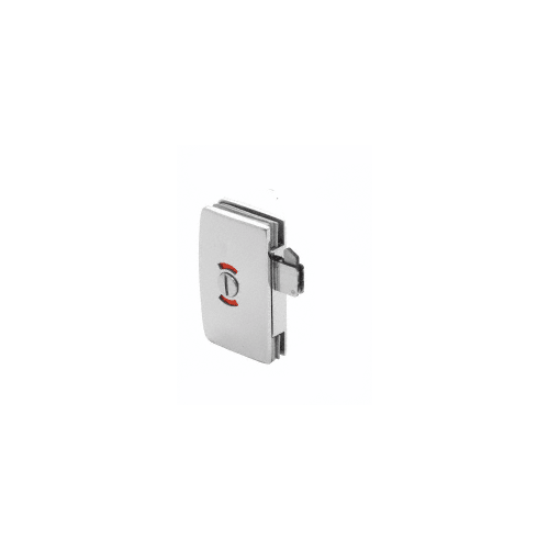 CRL 703CCH Polished Chrome Sliding Glass Door Lock with Indicator for 5/16" to 1/2" Glass