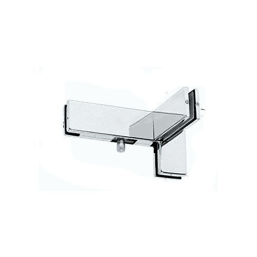 CRL PH41LPS Polished Stainless Left Hand Sidelite Transom Patch with Support Fin Bracket and 1NT300 Insert
