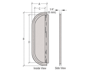 CRL 2-5//8 x 9-5//8 Duranodic Bronze Finish Deluxe Mail Slot with Glass Channel Bar No Latch