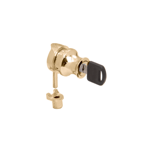 Gold Plated Cylinder Lock for 1/4" Glass Door