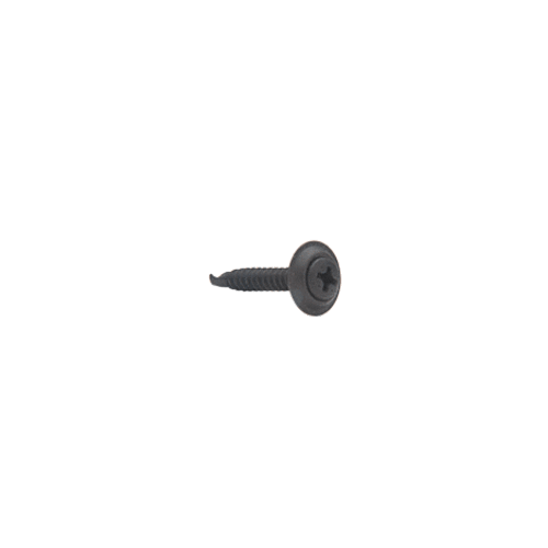 Black 8 x 1" Oval Head Phillips Self-Drilling Screws with Countersunk Washers