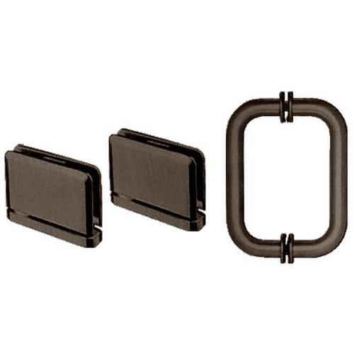Oil Rubbed Bronze Prima Shower Pull and Hinge Set