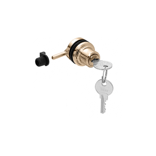 Brass Keyed Alike Thru-Glass Plunger Lock