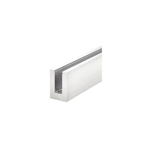 CRL B5L20D 240" B5L Series Low Profile Square Aluminum Base Shoe Drilled for 1/2" to 5/8" Glass