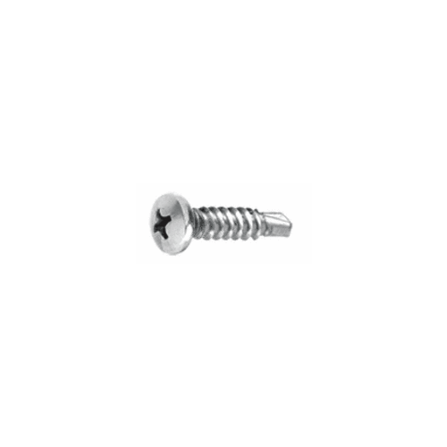 Polished Stainless 8-18 x 3/4" Self-Drilling Pan Head Phillips Screws