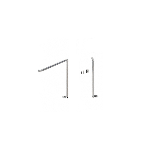 Brushed Stainless Right Hand Reverse Rail Mount Keyed Access 'K' Exterior Bottom Securing Panic Handle