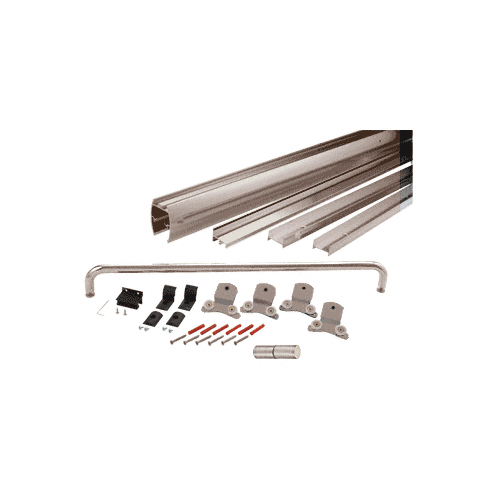 Brushed Nickel 72" x 60" Cottage DK Series Sliding Shower Door Kit with Metal Jambs for 3/8" Glass