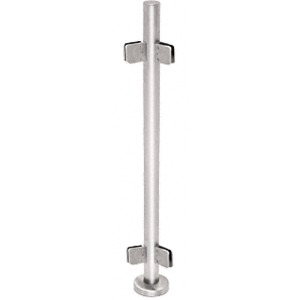 CRL PS36APS Polished Stainless 36" Steel Square Glass Clamp 135 Degree Center Post Railing Kit