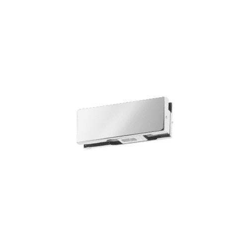 Polished Stainless Mid-Size Bottom Door Patch Fitting for Use with 3/8" Glass