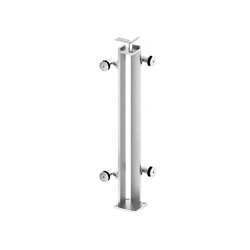 CRL P8F36LPS Polished Stainless P8 Series 36" Corner Post Fixed Fitting Railing Kit