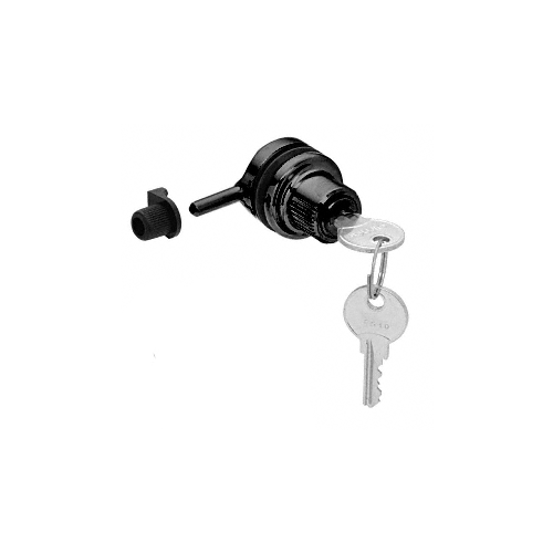 Black Chrome Keyed Alike Thru-Glass Plunger Lock