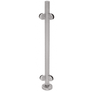 CRL PR36ABS Brushed Stainless 36" Steel Round Glass Clamp 135 Degree Center Post Railing Kit
