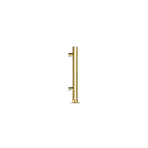 CRL PP46REPB Polished Brass 18" High 1-1/2" Round PP46 Contemporary Series Slant Front Counter/Partition Right End Post