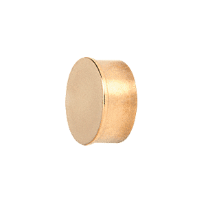 CRL HR10FPB Polished Brass Flat End Cap for 1