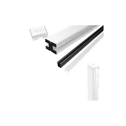 Sky White AWS 2" x 2-5/8" Rectangular 180 Degree 48" End Post Kit