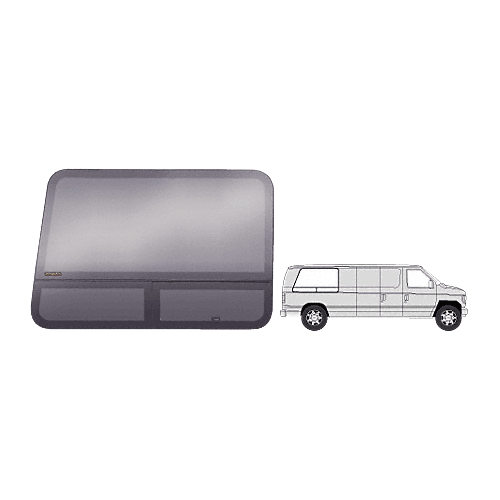 T-Vent "All Glass Look" Window Passenger Side Rear 1992+ Ford Vans 40" x 25-3/8"