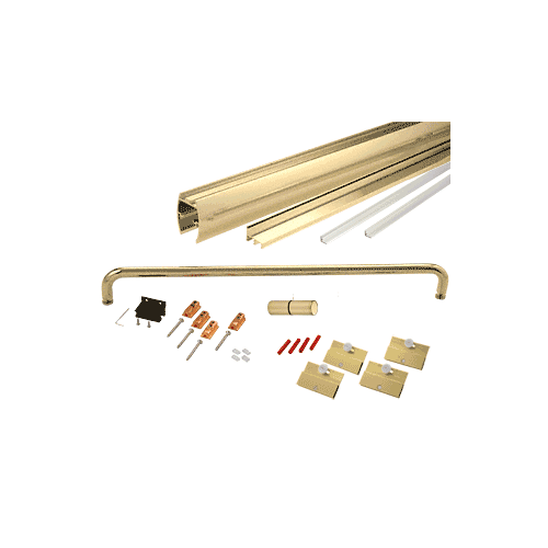 Brite Gold Anodized 60" x 72" Cottage CK Series Sliding Shower Door Kit With Clear Jambs for 1/4" Glass NO GLASS INCLUDED