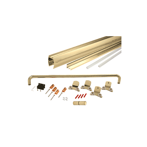 Brite Gold Anodized 72" x 60" Cottage CK Series Sliding Shower Door Kit With Clear Jambs for 3/8" Glass NO GLASS INCLUDED