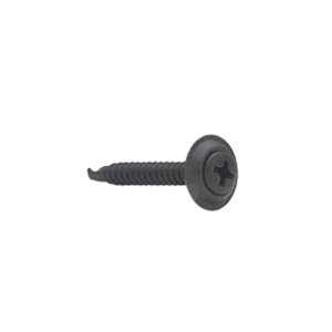 CRL AV11457 Black 8 x 1-1/4" Oval Head Phillips Self-Drilling Screws with Countersunk Washers