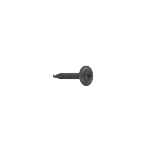 Black 8 x 1-1/4" Oval Head Phillips Self-Drilling Screws with Countersunk Washers