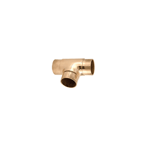 Polished Brass Flush Tee for 2" Tubing