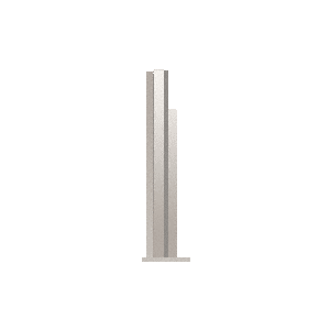 CRL PP4324LPS Polished Stainless 24" High 1-1/2" Square PP43 Plaza Series Counter/Partition Corner Post