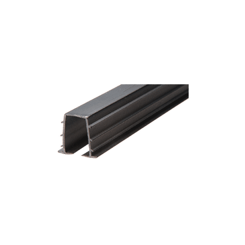 Black Top Rail Glazing Vinyl for 1/4" Monolithic and 5/16" Thick Laminated Glass -  48" Stock Length - pack of 3