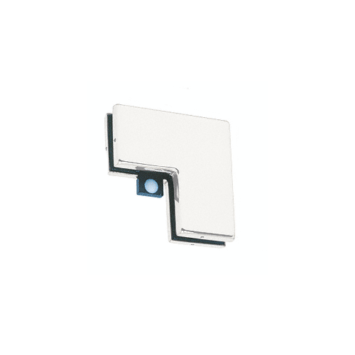 Polished Stainless Sidelite Mounted Transom Patch with Reversible Door Stop