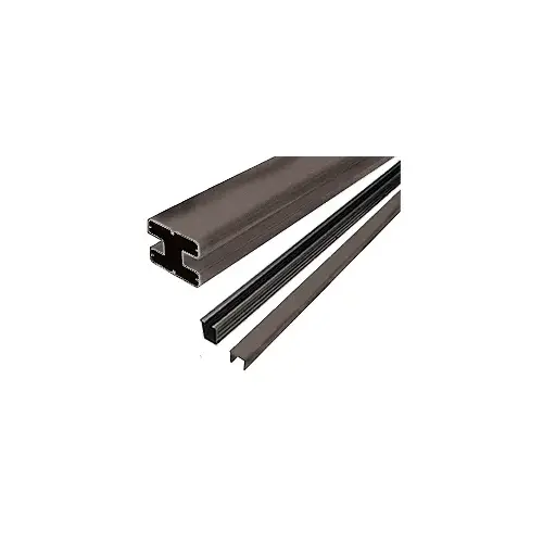CRL S48EKBRZ Matte Bronze AWS 2" x 2-5/8" Rectangular 180 Degree 48" End Post Kit