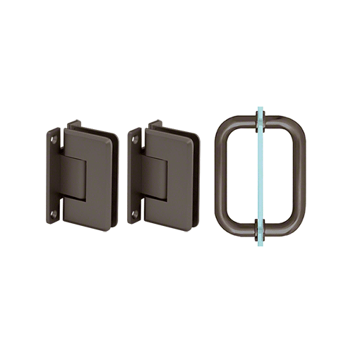 Oil Rubbed Bronze Pinnacle Shower Pull and Hinge Set