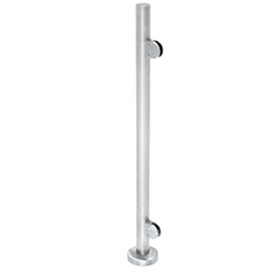 CRL PR42EPS Polished Stainless 42" Steel Round Glass Clamp End Post Railing Kit