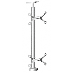 CRL P636APS Polished Stainless 36" P6 Series Spider 135 Degree Angle Post Railing Kit
