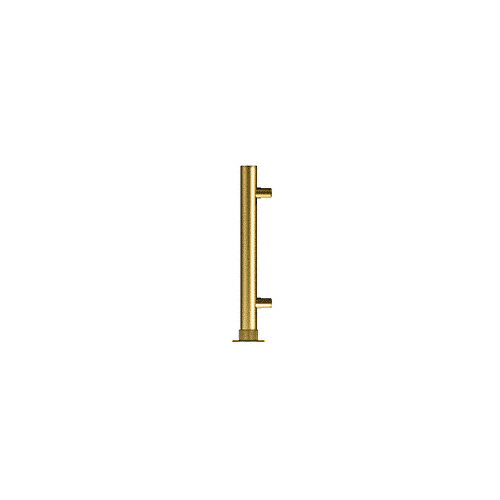 CRL PP45EPB Polished Brass 18" High 1-1/2" Round PP45 Contemporary Series Straight Front Counter/Partition End Post
