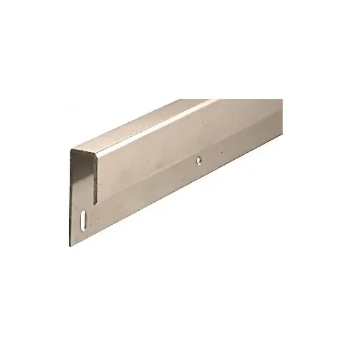 CRL D645BN Brushed Nickel 1/4" Deep Nose Aluminum J-Channel 144" Stock Length