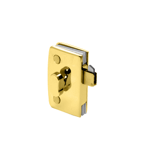 Crl 703cbr Polished Brass Sliding Glass Door Lock With Indicator For 5 16 To 1 2 Glass