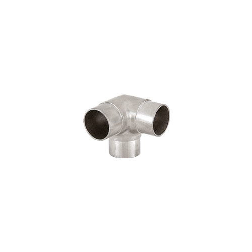 Brushed Stainless 90 Degree Side Outlet Elbow for 1-1/2" Tubing