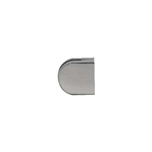 Brushed Nickel Z-Series Round Type Flat Base Zinc Clamp for 3/8" Glass