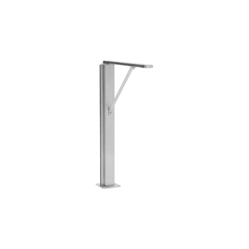 CRL SG40118LEBS Brushed Stainless Left Hand Closed End 18" Plaza Series Sneeze Guard Post With Top Shelf